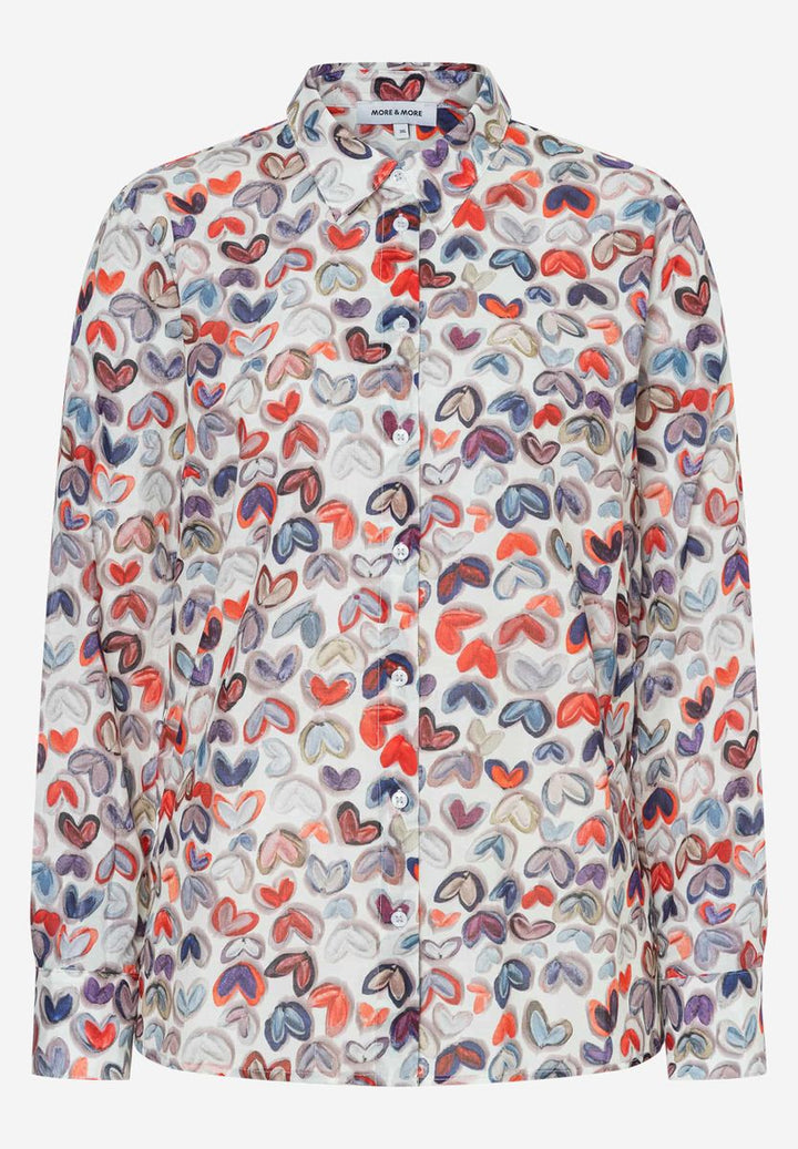Bluse mit Herz-Print