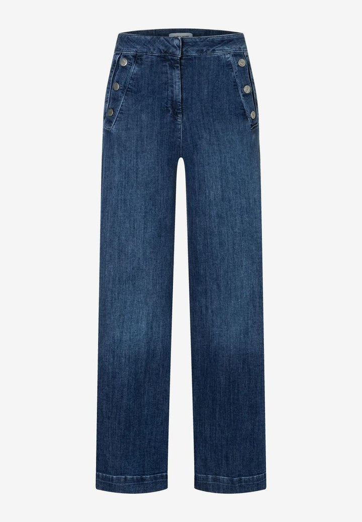 Weite Jeans mit Knöpfen