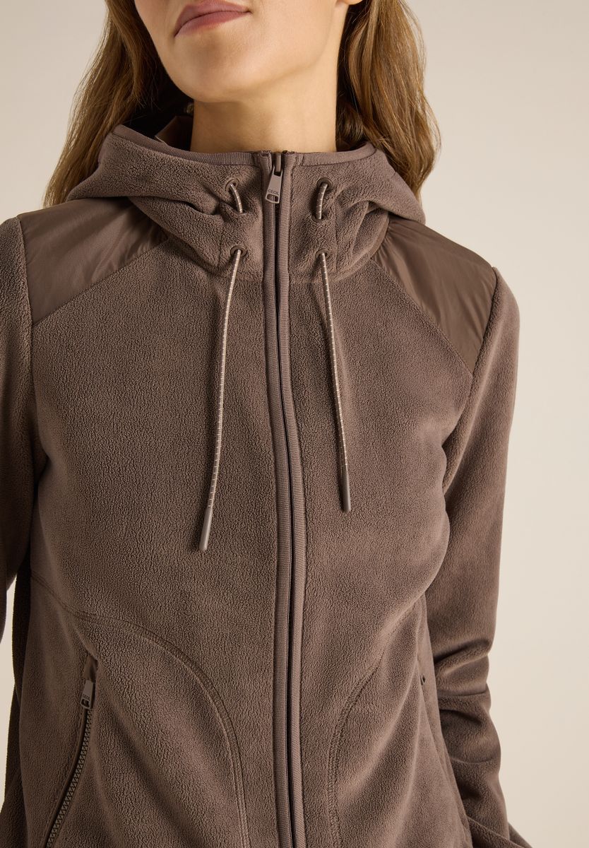 Fleecejacke mit Hoodie