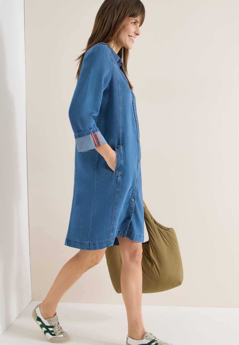 Denim-Look Kleid