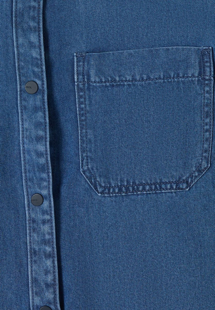 Denim-Look Bluse