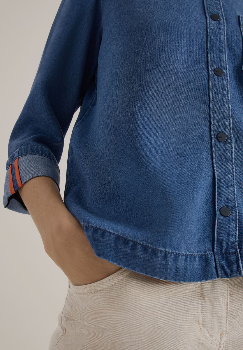 Denim-Look Bluse