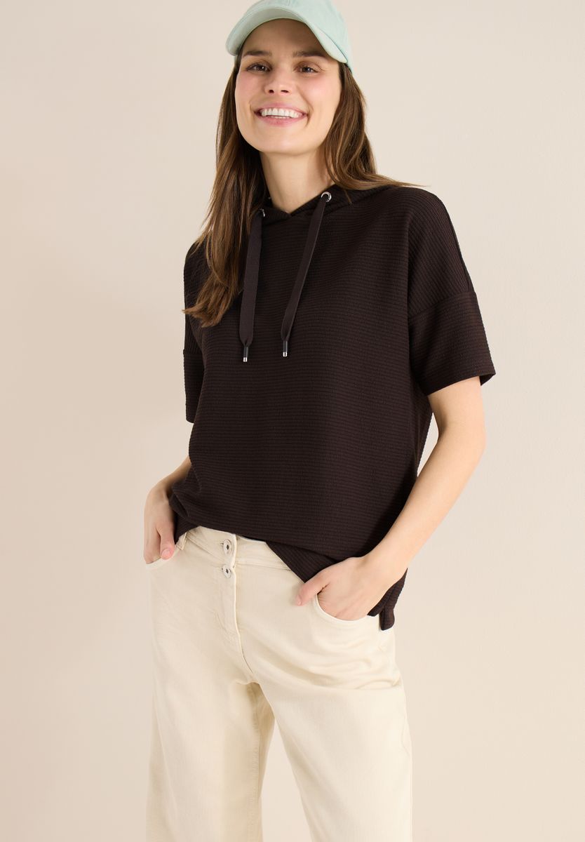 Hoodie Shirt in Unifarbe