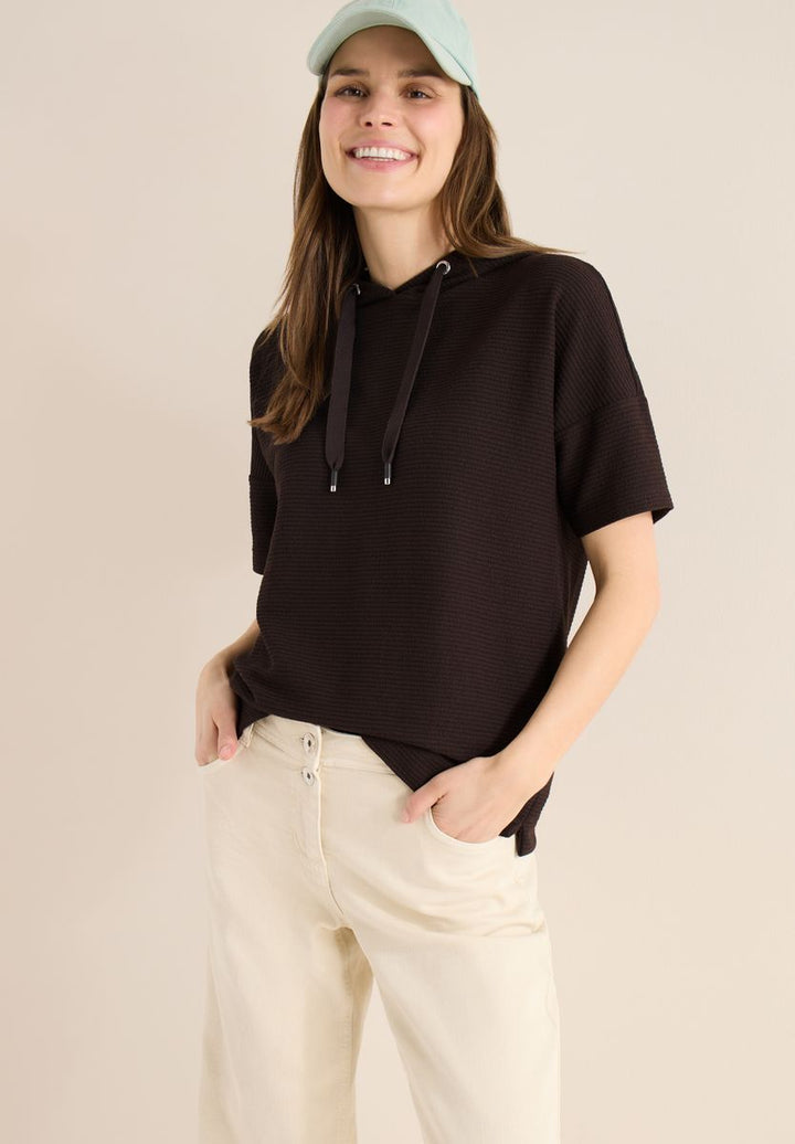 Hoodie Shirt in Unifarbe