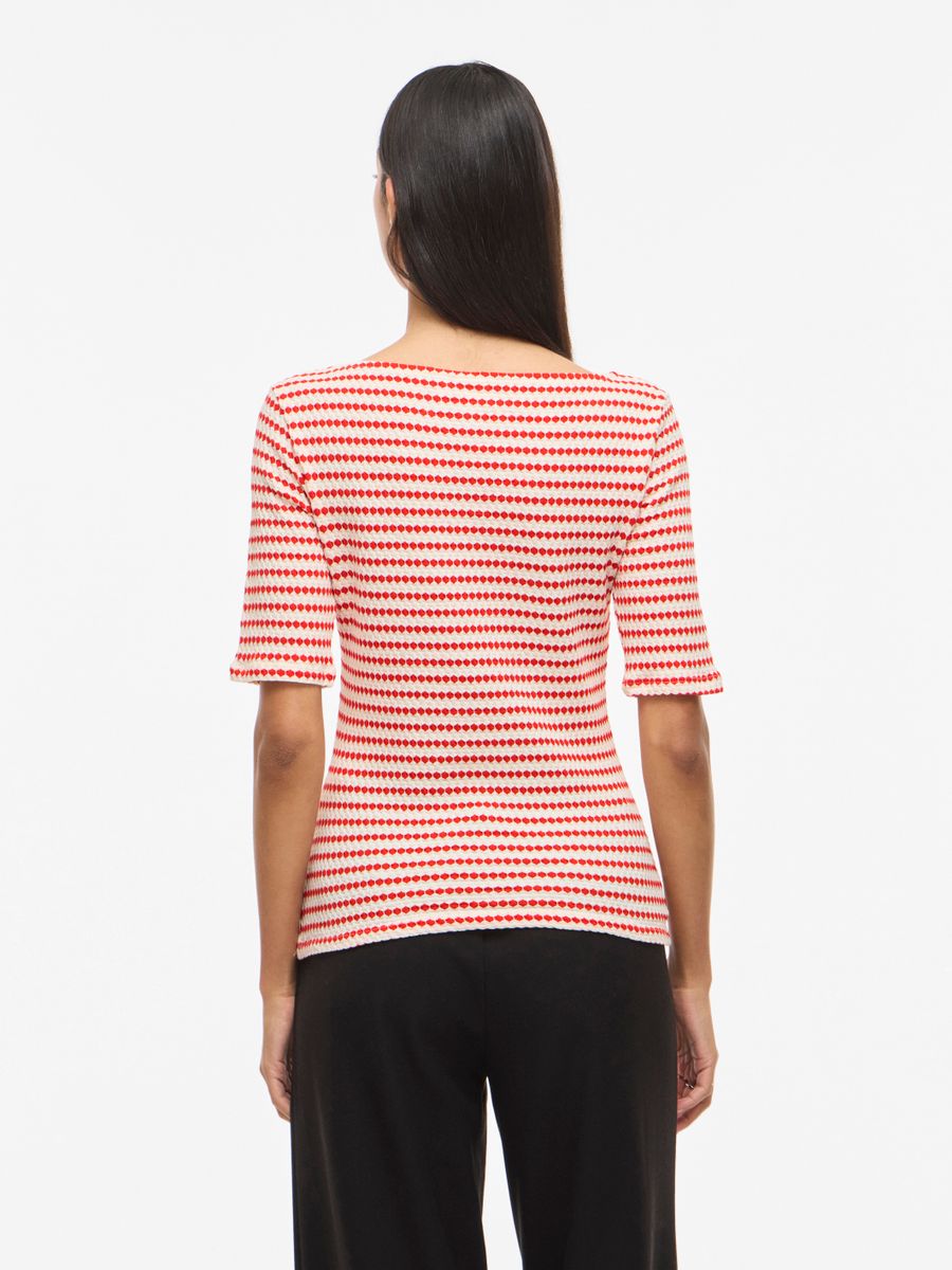 VILOPES BOAT NECK 2/4 TOP/TES