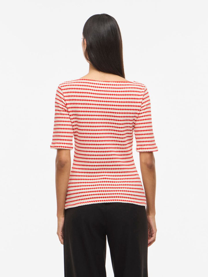 VILOPES BOAT NECK 2/4 TOP/TES