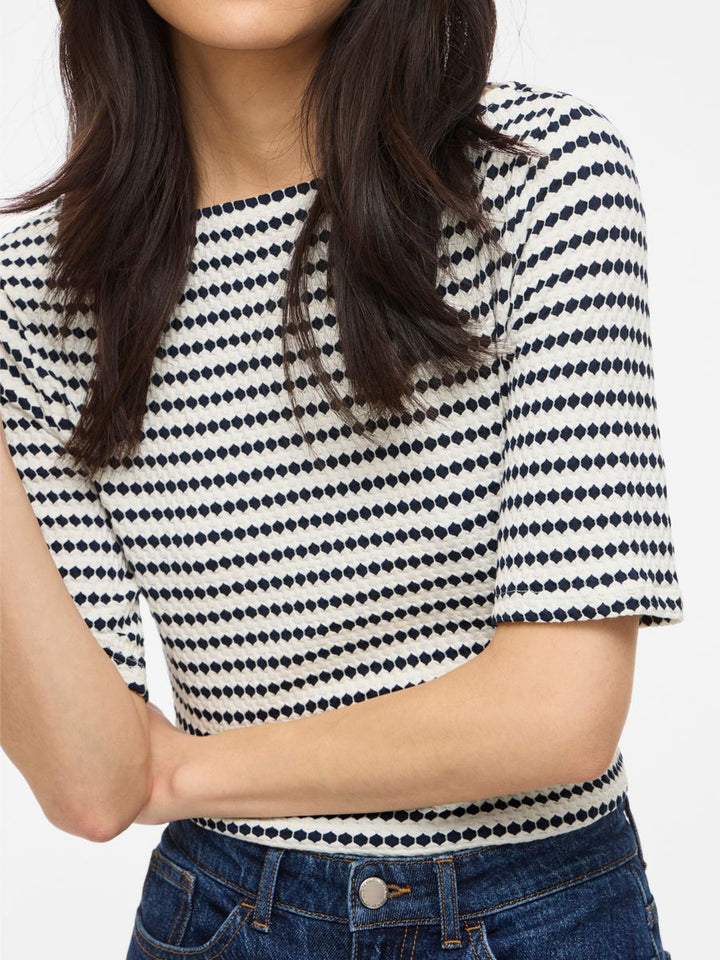 VILOPES BOAT NECK 2/4 TOP/TES