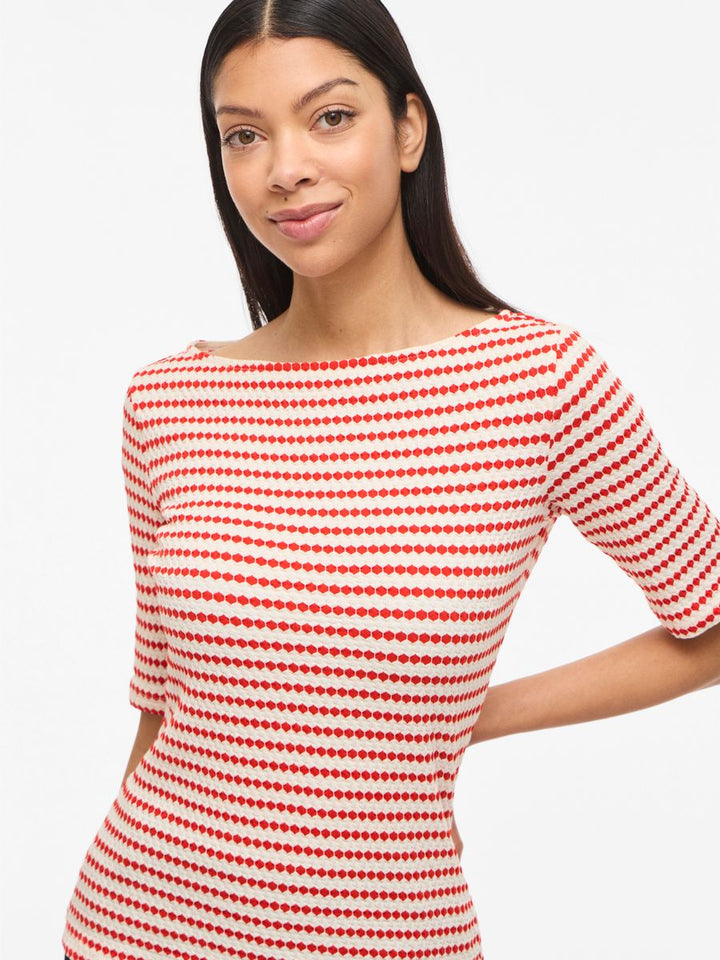 VILOPES BOAT NECK 2/4 TOP/TES