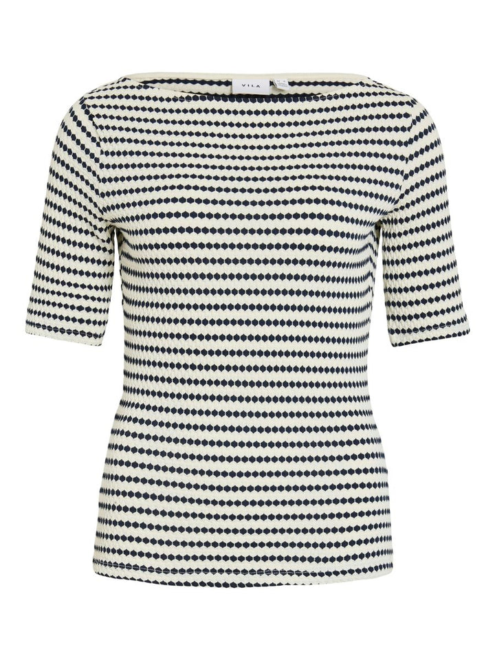 VILOPES BOAT NECK 2/4 TOP/TES