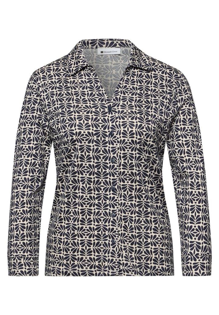 Shirt im Blusen-Look