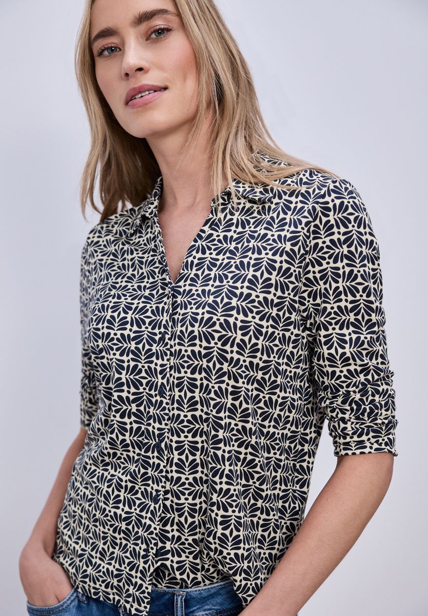 Shirt im Blusen-Look