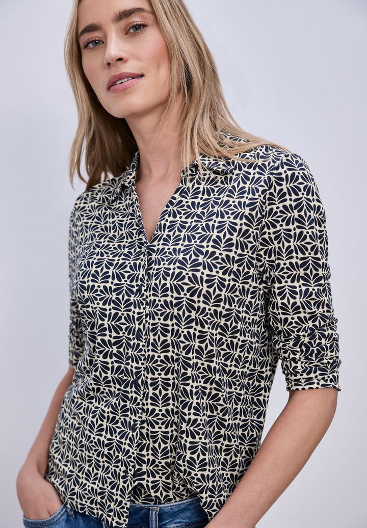 Shirt im Blusen-Look