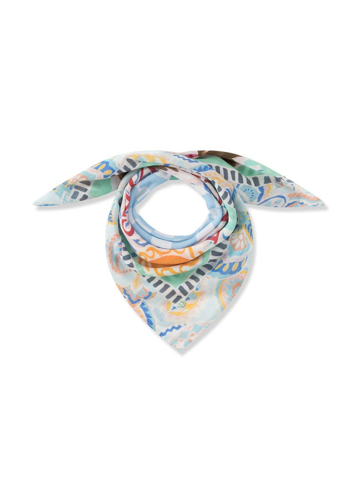 3er PACK - Bandana aus feiner Modal-Baumwoll-Mischung mit Mustermix und BEACH VIBES-Schriftzug