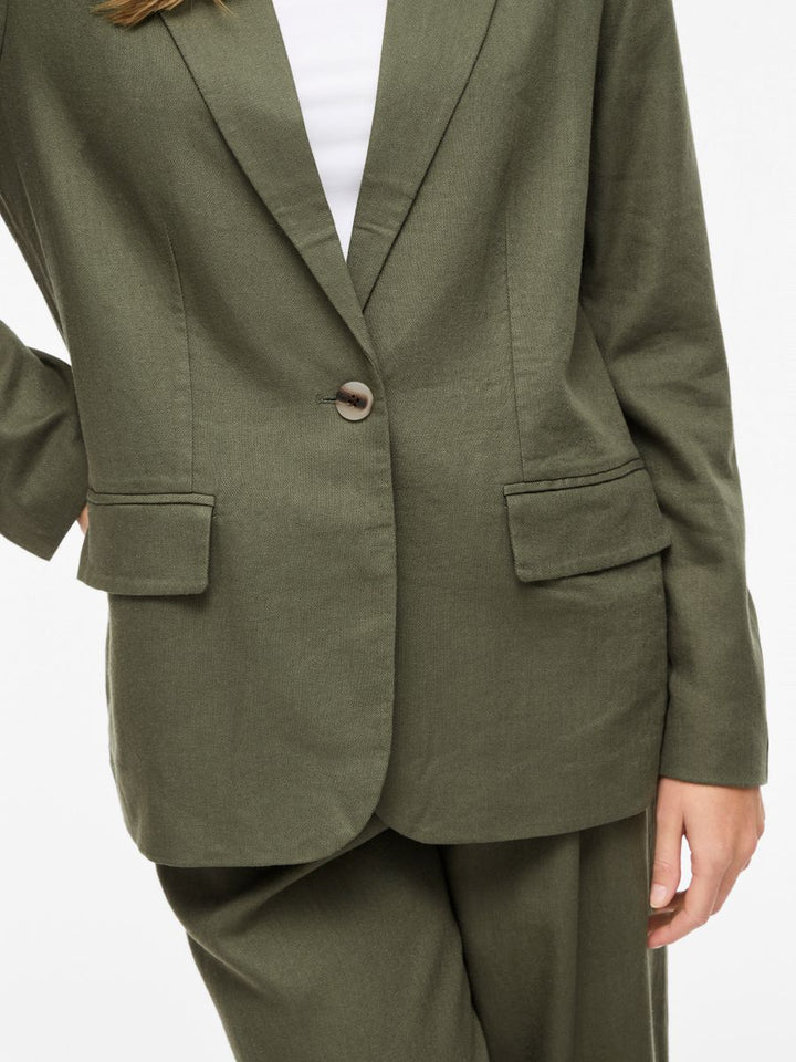 VIJOLANDA L/S LINEN BLEND BLAZER - NOOS
