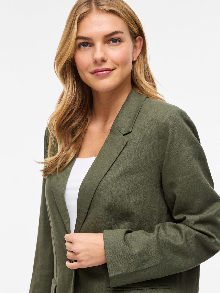 VIJOLANDA L/S LINEN BLEND BLAZER - NOOS