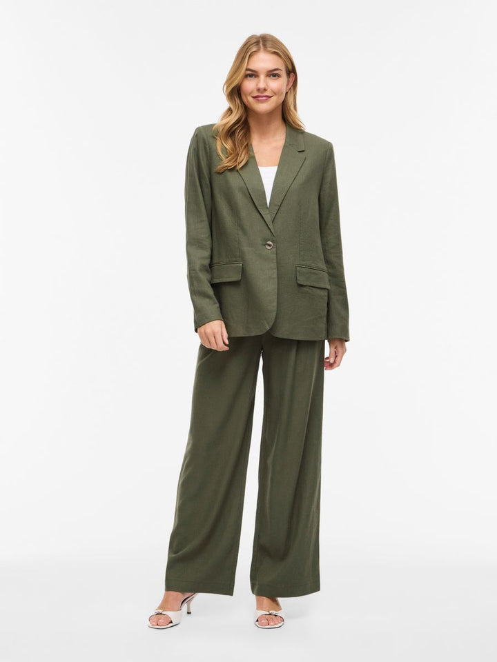 VIJOLANDA L/S LINEN BLEND BLAZER - NOOS