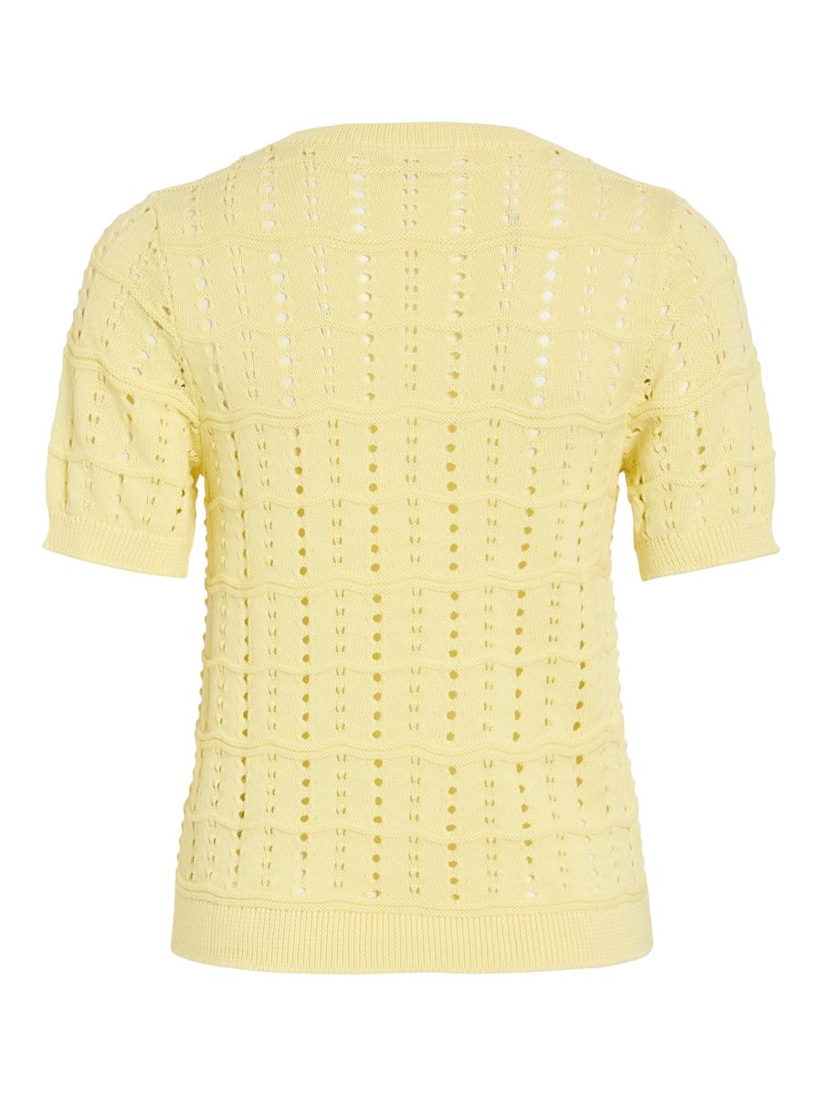VISIDONA O-NECK POINTELLE KNIT TOP/TES