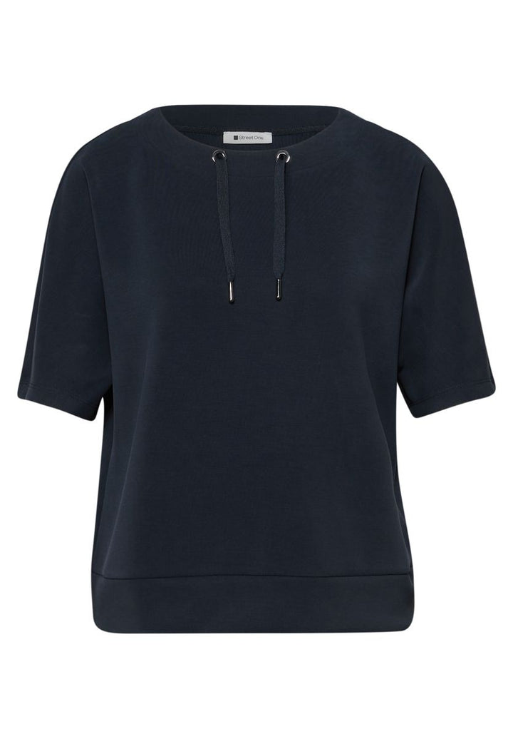 Dropped Shoulder Shirt im Silk-Look