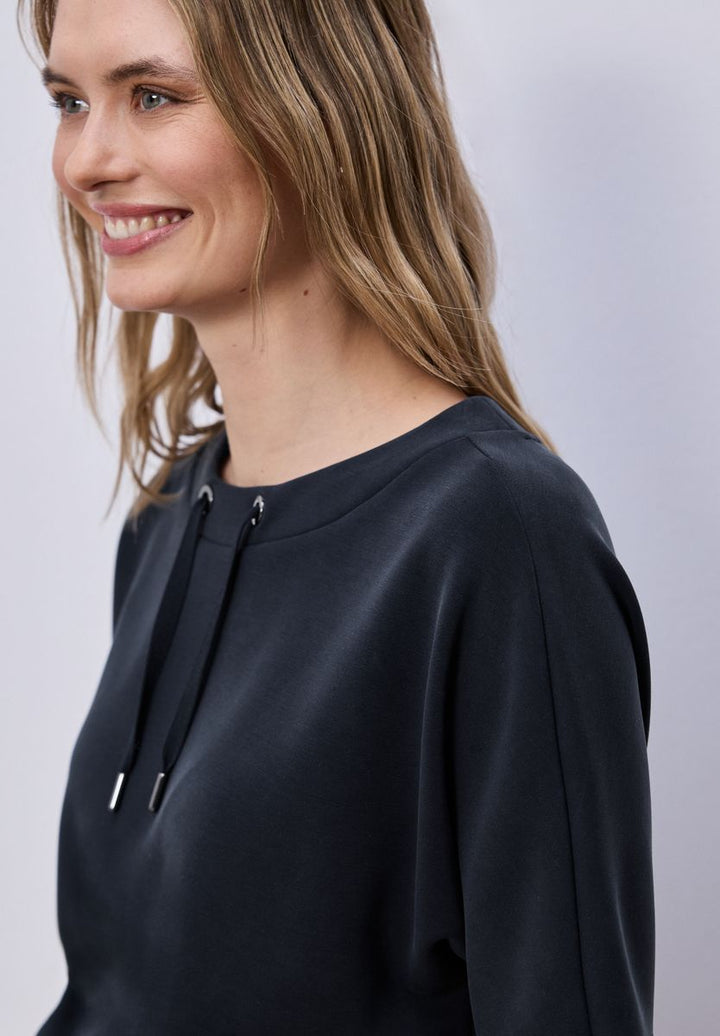 Dropped Shoulder Shirt im Silk-Look