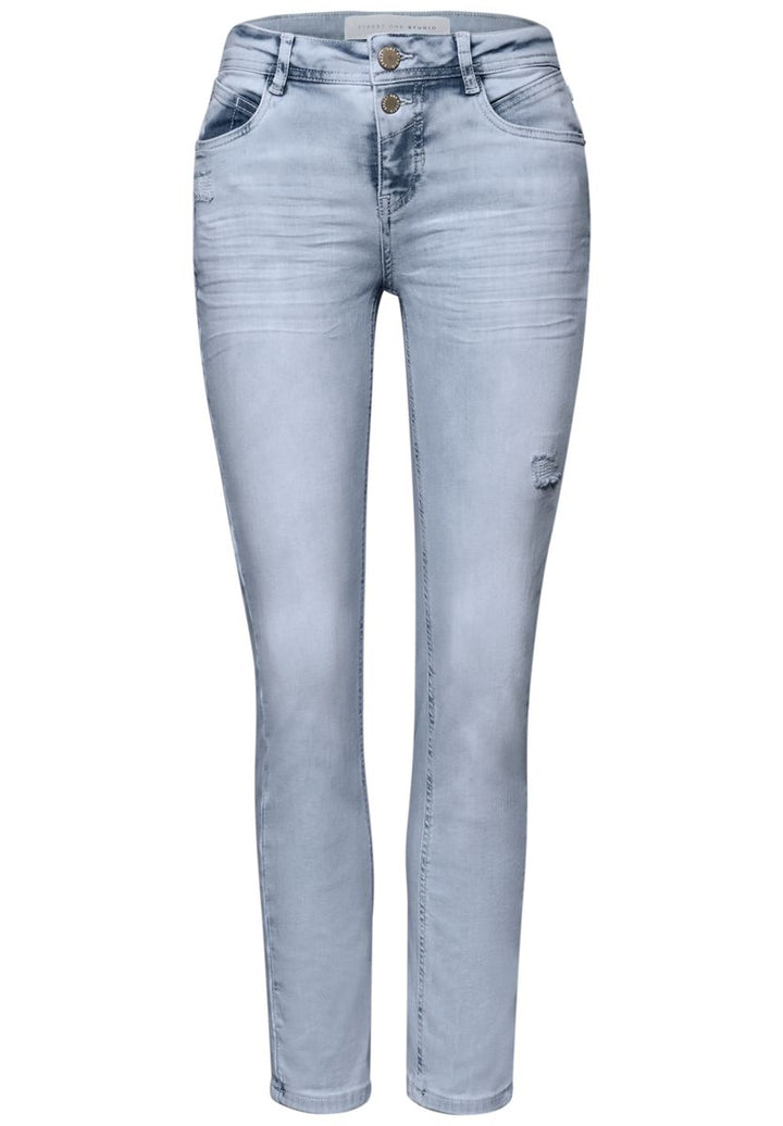 Mid Waist Slim Leg Jeans im Casual Fit