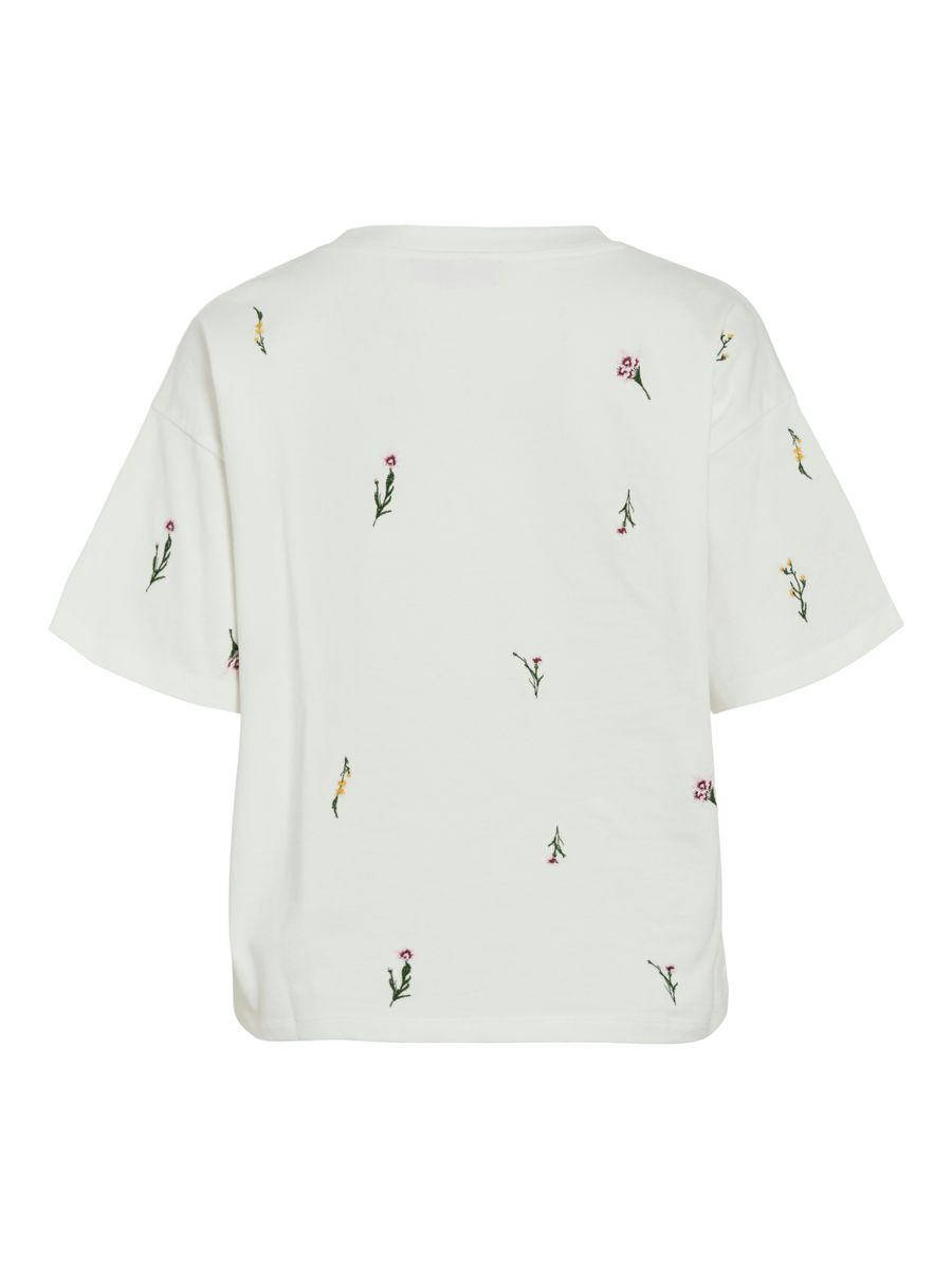 VIMONIE FLORAL EMB S/S O-NECK/R