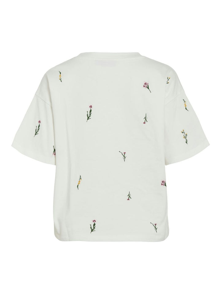 VIMONIE FLORAL EMB S/S O-NECK/R