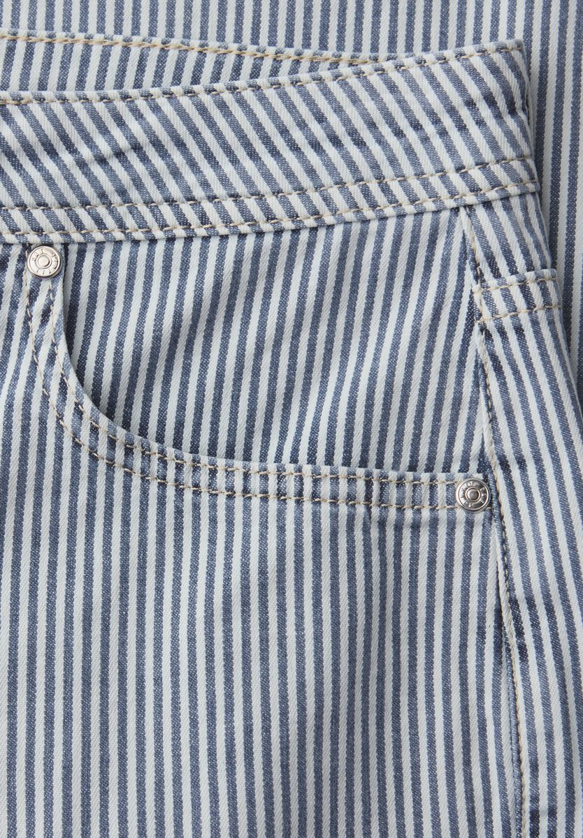 Straight Leg Jeans mit Streifen