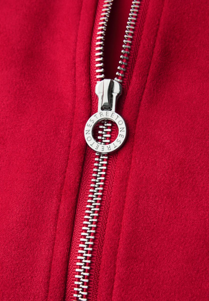 Blouson aus Velours mit Zipper