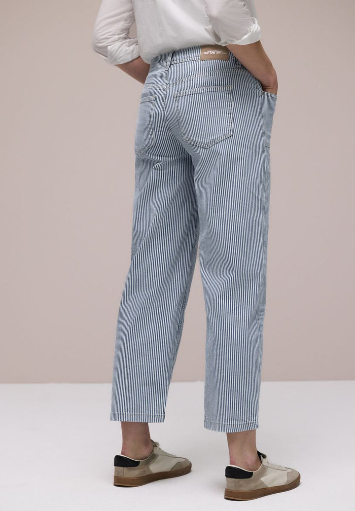 Straight Leg Jeans mit Streifen