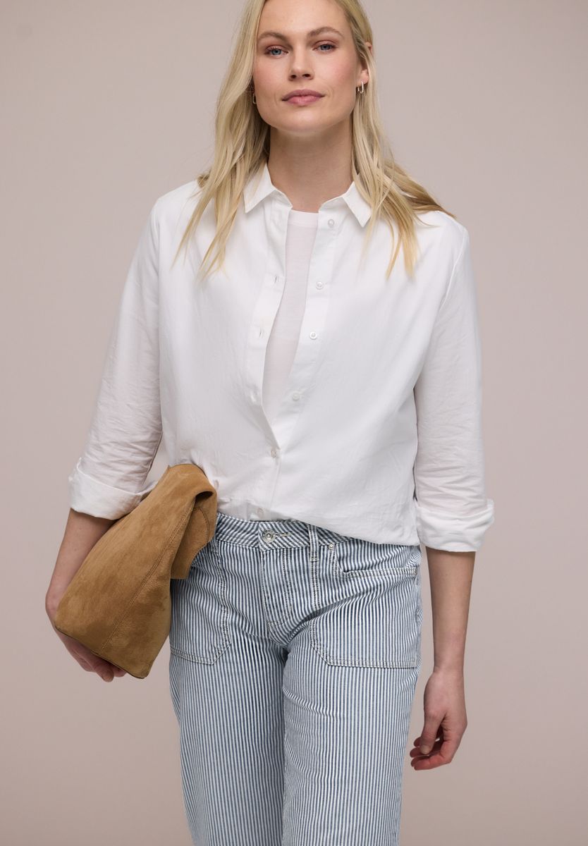 Straight Leg Jeans mit Streifen