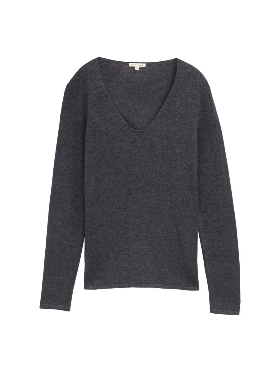 Strickpullover mit V-Ausschnitt