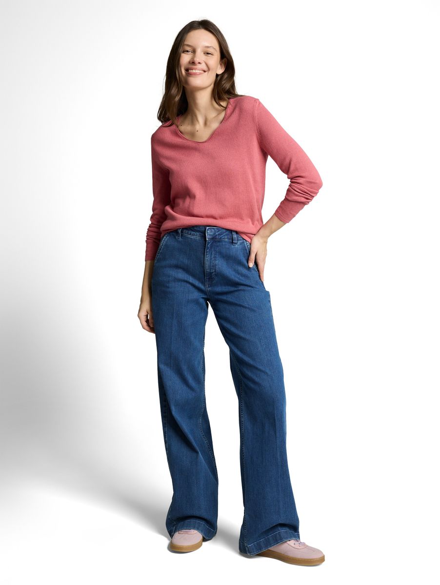 Pullover mit V-Ausschnitt