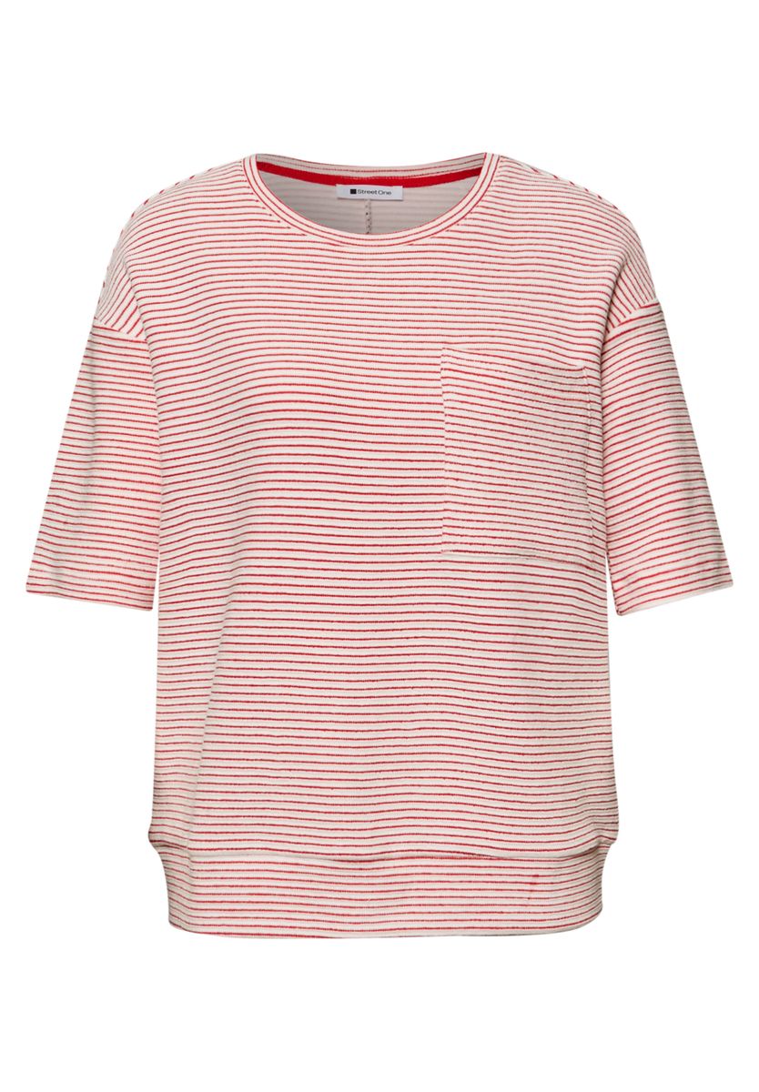 Kurzarmshirt mit Strukturstreifen