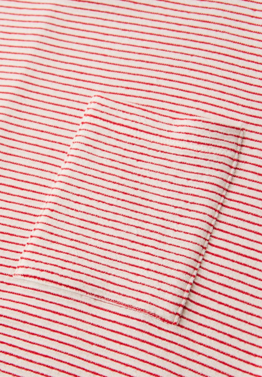Kurzarmshirt mit Strukturstreifen