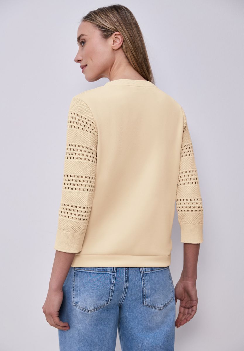 Shirt mit Lochmuster-Ärmeln