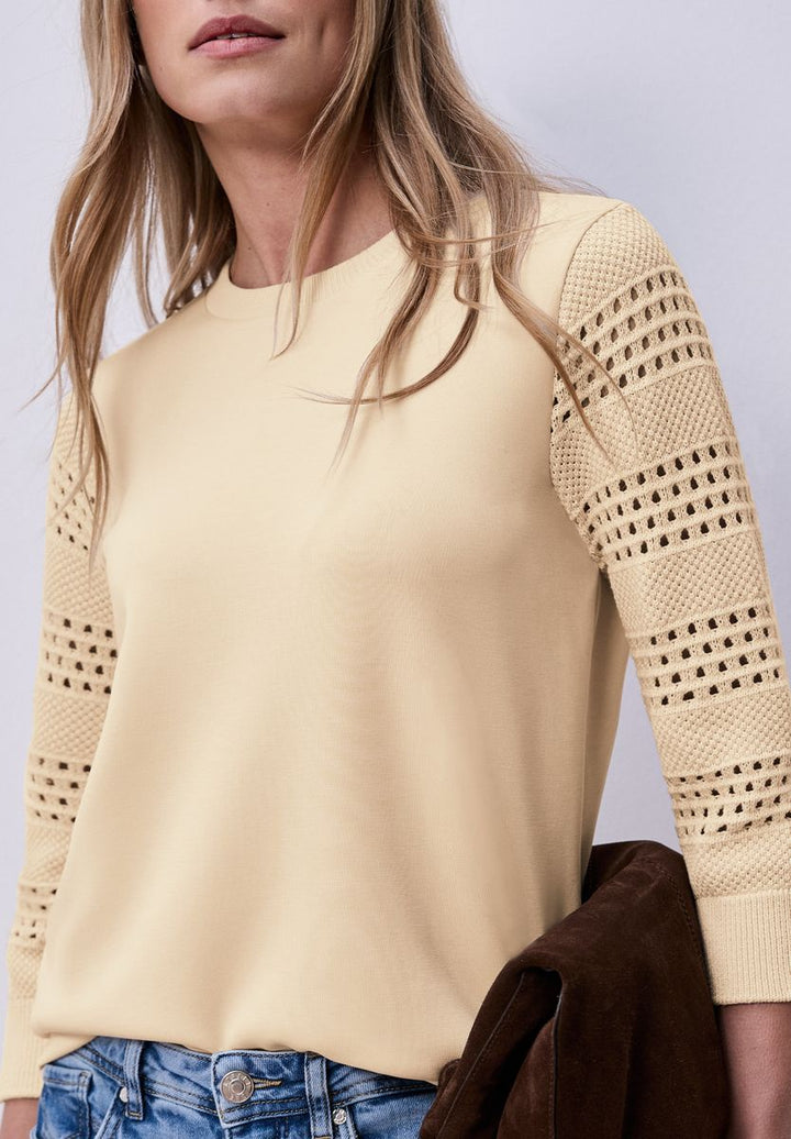 Shirt mit Lochmuster-Ärmeln