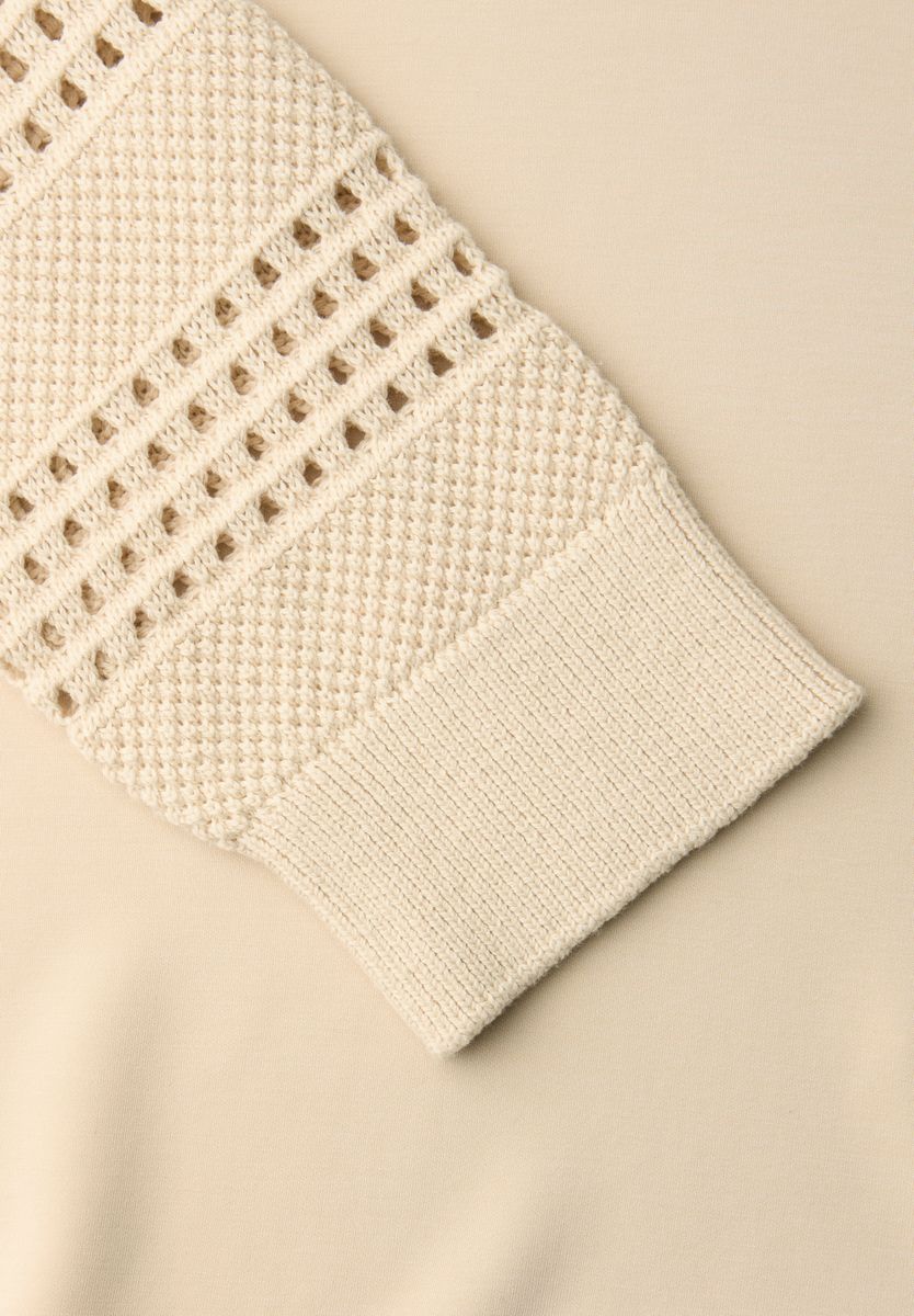 Shirt mit Lochmuster-Ärmeln