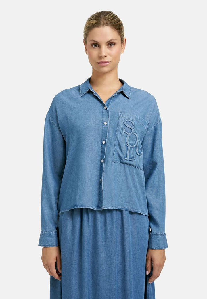 Lyocell Denim Boxy blouse