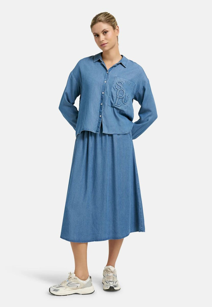 Lyocell Denim Boxy blouse