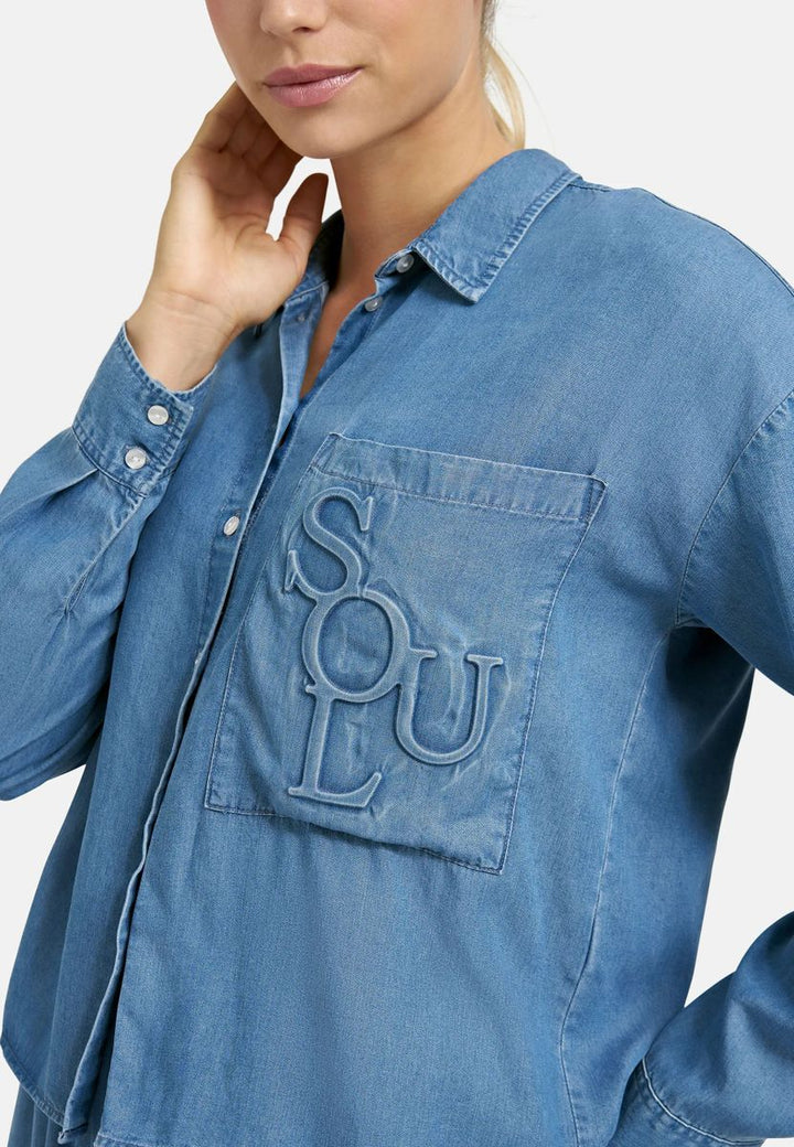 Lyocell Denim Boxy blouse