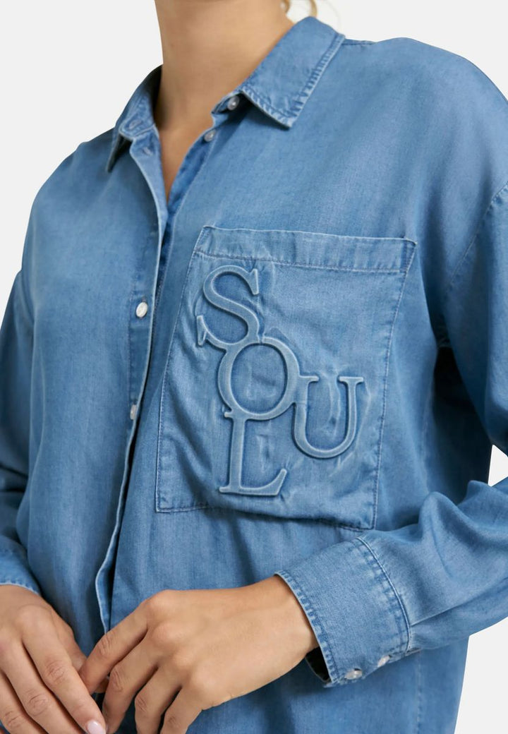 Lyocell Denim Boxy blouse