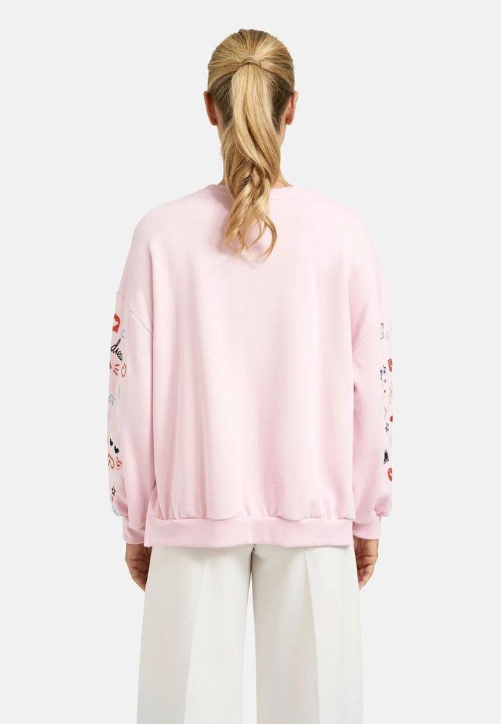 Oversize Sweatshirt Sleeve Embroidery