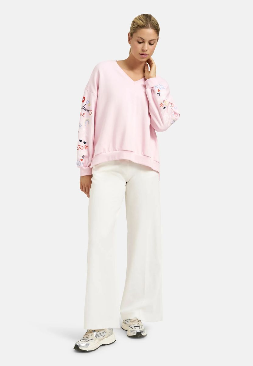 Oversize Sweatshirt Sleeve Embroidery