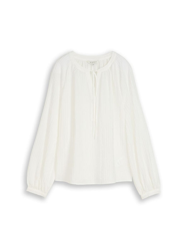 Crinkle Bluse mit Bindeband