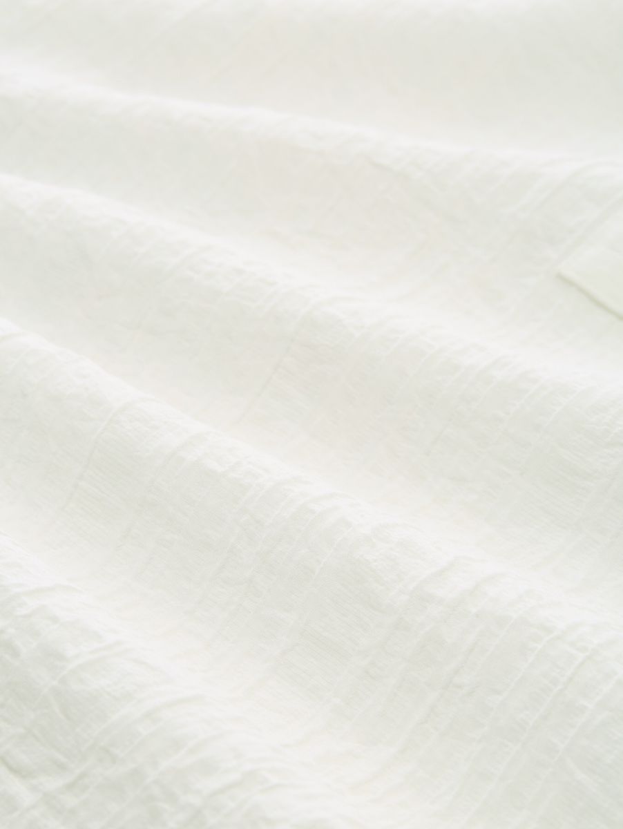 Crinkle Bluse mit Bindeband