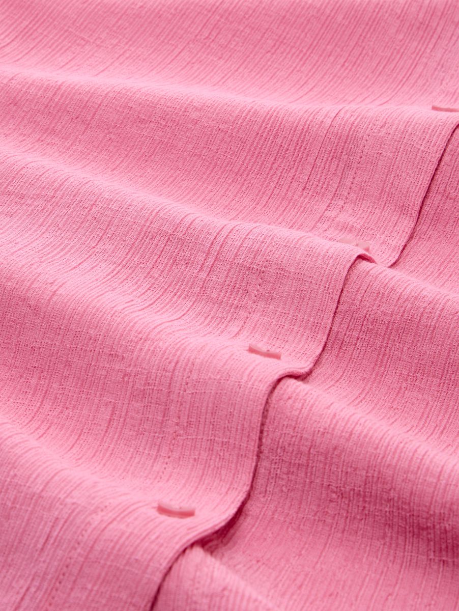 Crinkle Bluse mit Knopfleiste