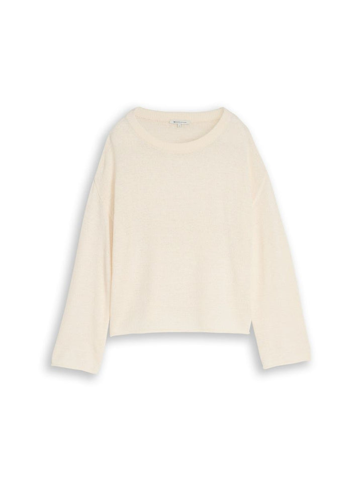 Relaxed Fit Strickpullover mit U-Boot-Ausschnitt