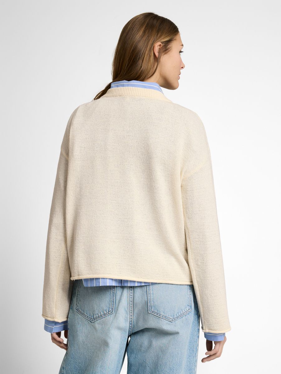 Relaxed Fit Strickpullover mit U-Boot-Ausschnitt