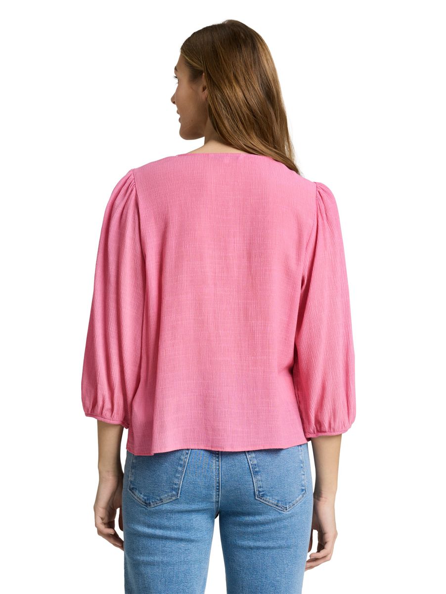 Crinkle Bluse mit Knopfleiste