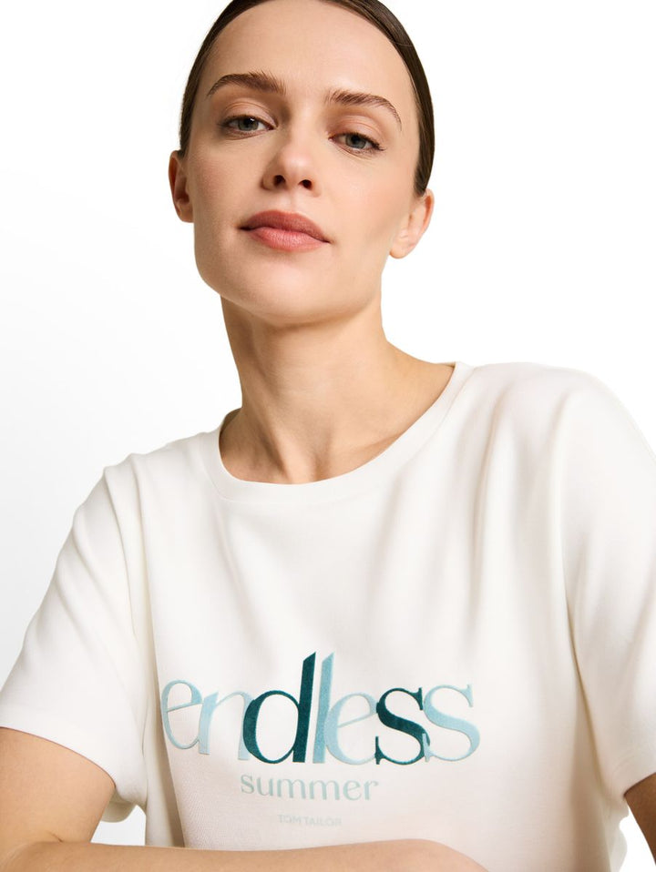 Loose Fit Scuba T-Shirt mit Print